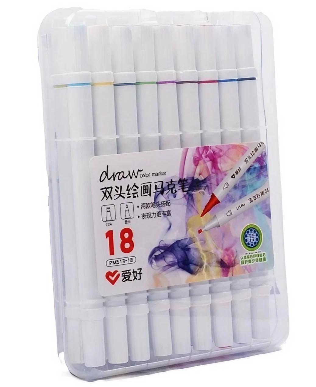 Набір двосторонніх маркерів Stenson WW00024 18 кольорів (594652)