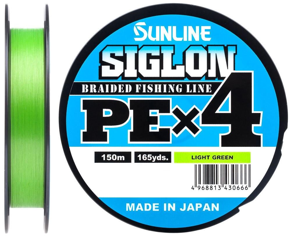 Шнур Sunline Siglon PE x4 150 м 0,121 мм 3,3 кг Салатовий (1013-1658.09.03)