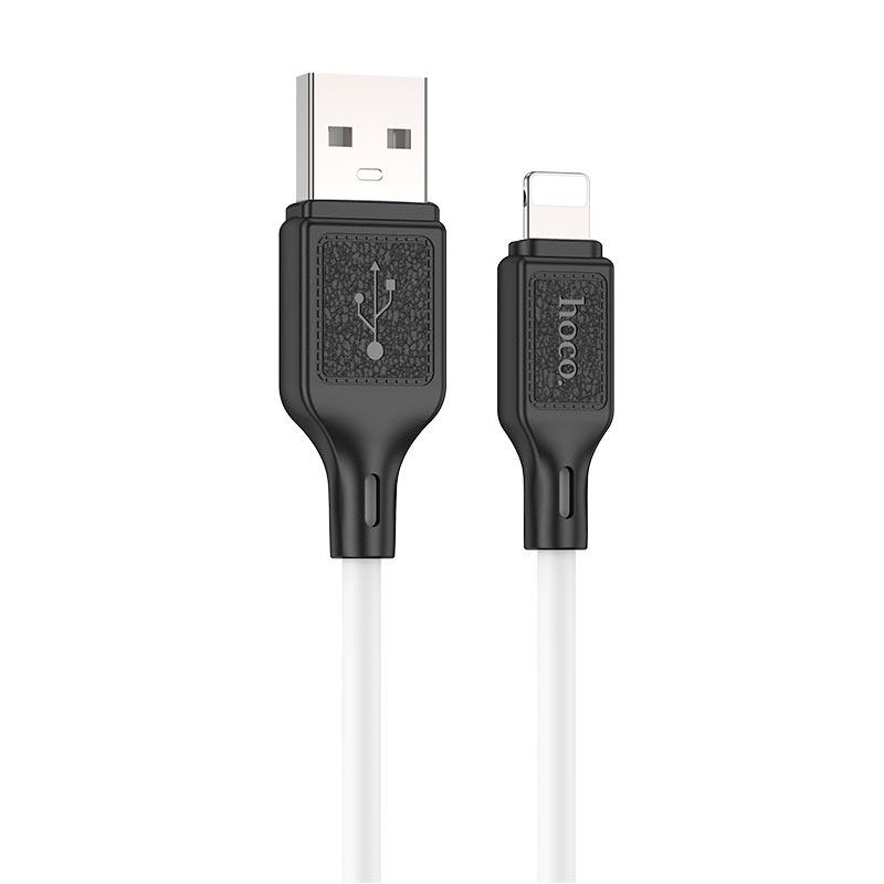 Кабель Hoco X90 Lightning Cool Silicone Charging Data cable 1 м 2.4A White (11314846)