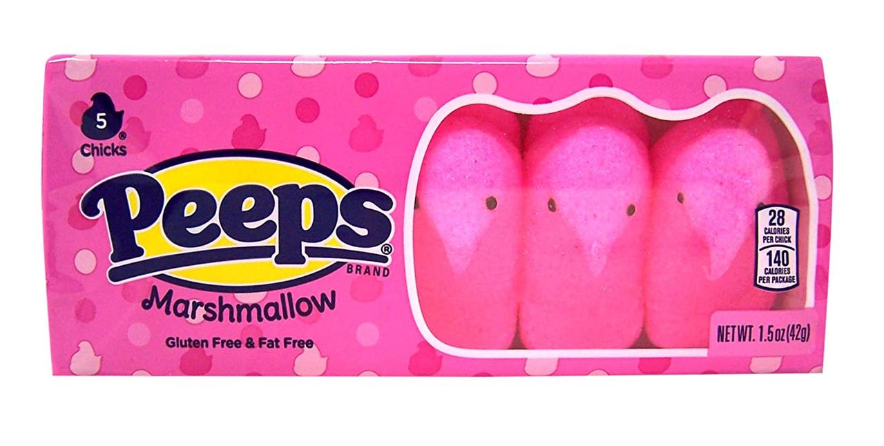 Птички из маршмеллоу Peeps Marshmallow 5 chicks 42 г Розовый (1386936978)