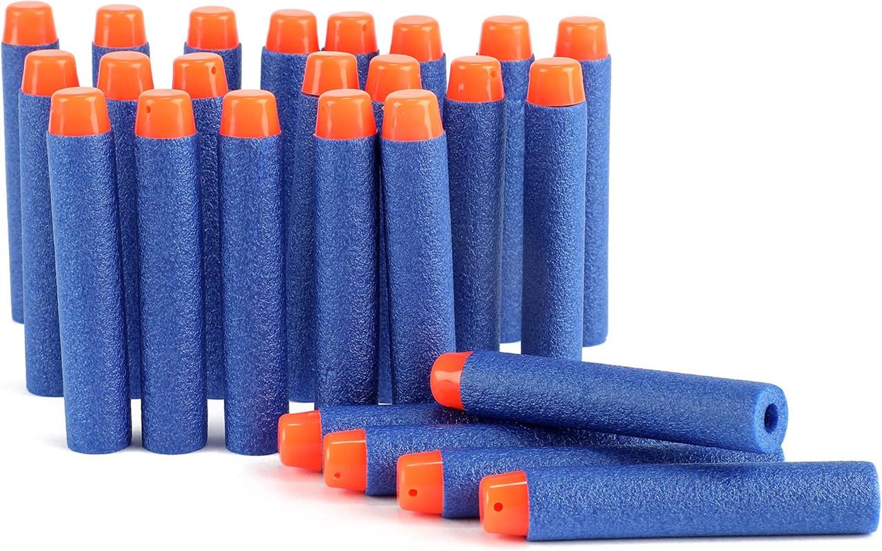 Дротики для бластера Nerf и аналогов Foam Strike пенопластовые мягкие безопасные стрелы с резиновым наконечником 40 шт.