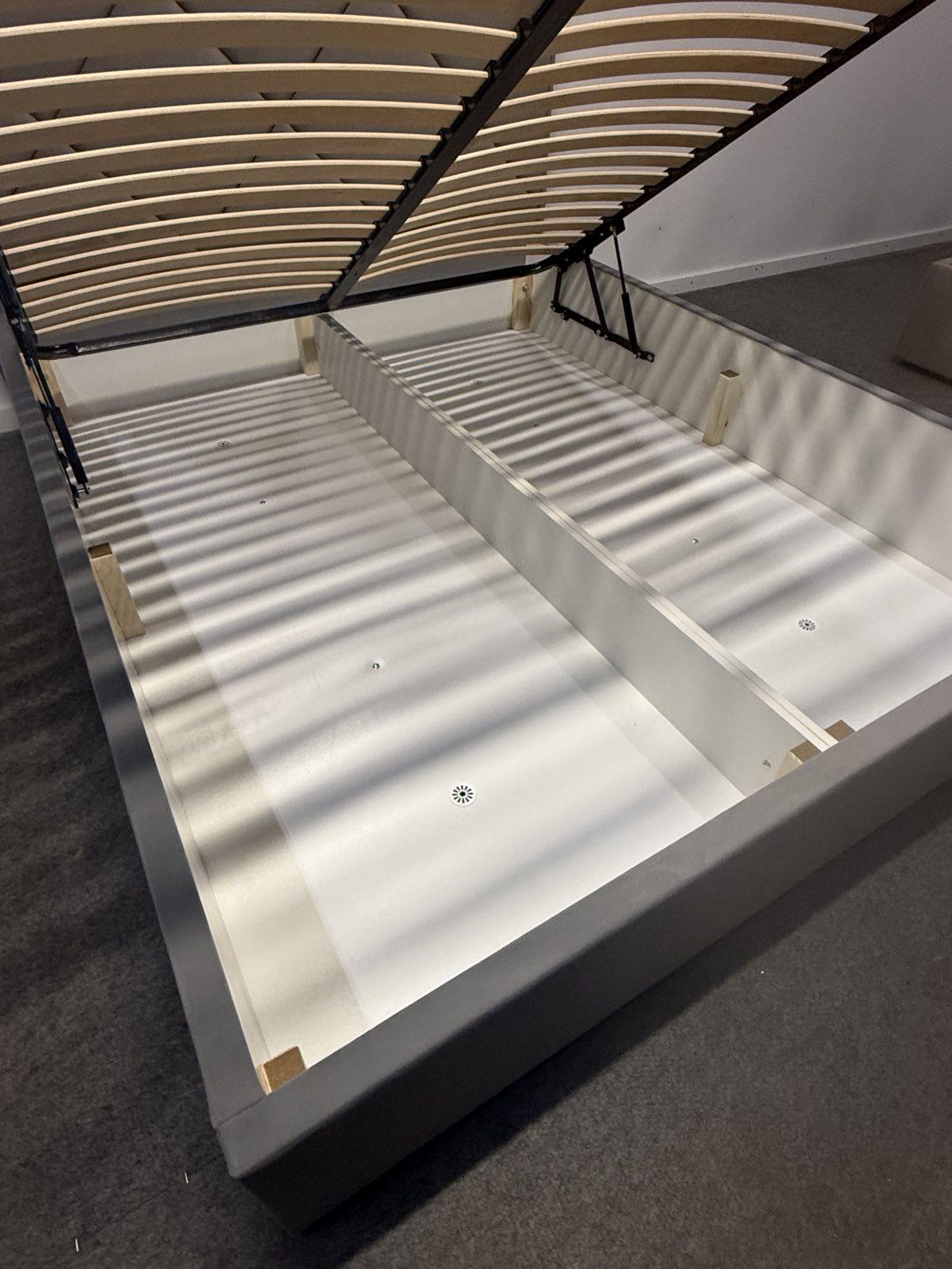 Кровать с подъемным механизмом ADS Mebli Делано 160х200 см велюр Zenit 27 Серый (30376505) - фото 4