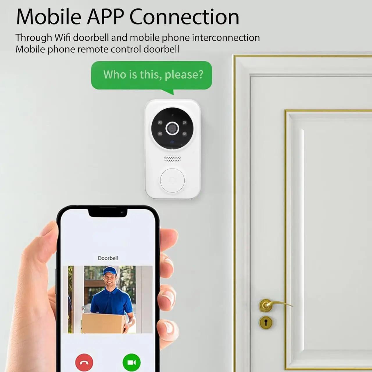 Домофон беспроводной Wi-Fi Smart Doorbell M8 (14704675) - фото 4