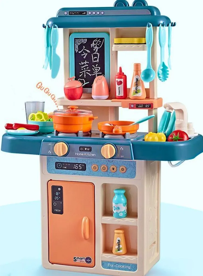 Дитяча кухня Fun Game 889-169 Кулінарна Мрія з ефектами води та пари 36 предметів Блакитний (2587922707)