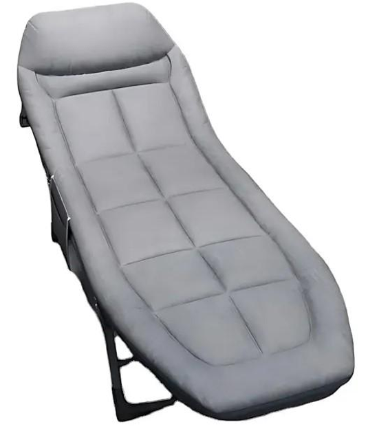 Кровать раскладная на стальных ножках текстиль 200 см Серый (2-14-15973)