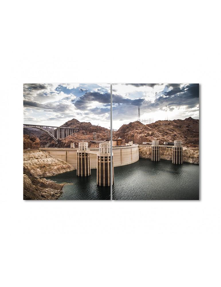 Картина модульная Плотина Гувера 2 модуля 120x180 см
