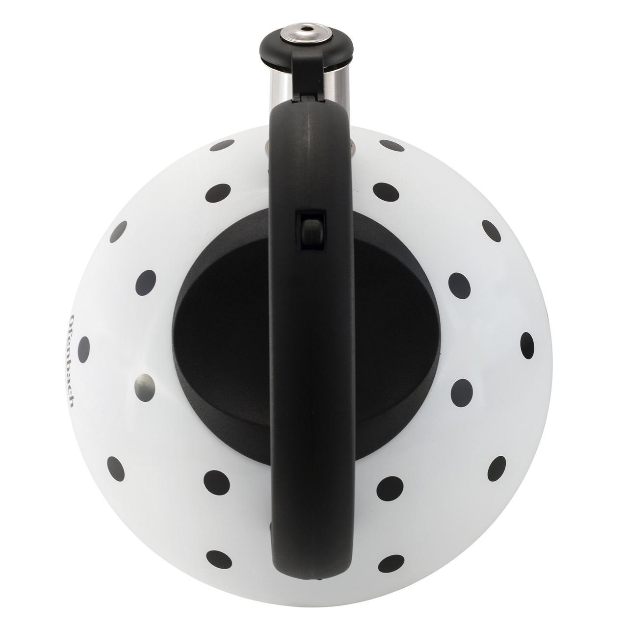 Чайник з нержавіючої сталі зі свистком і нейлонової ручкою Ofenbach Vizo для індукції і газу 2,5 л - фото 3 Чайник з нержавіючої сталі зі свистком і нейлонової ручкою Ofenbach Vizo для індукції і газу 2,5 л - фото 3