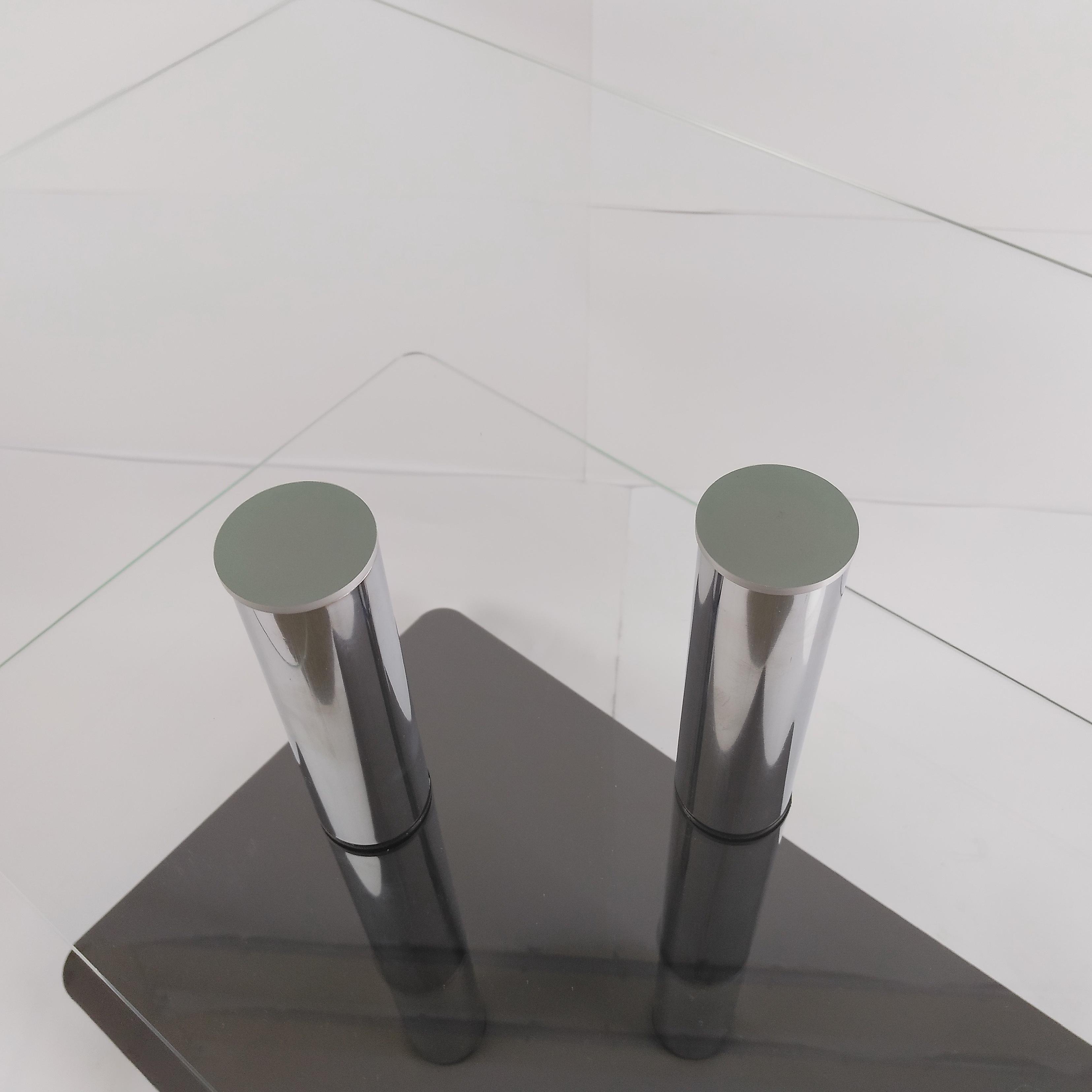 Стол журнальный стеклянный Commus Bravo Light P6 clear-gray-2chr50 Серый (433810145) - фото 5 Стол журнальный стеклянный Commus Bravo Light P6 clear-gray-2chr50 Серый (433810145) - фото 5