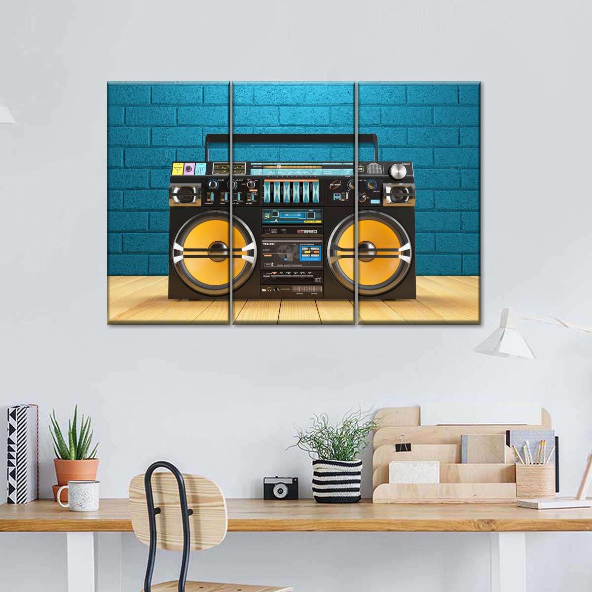 Модульная картина KIL Art Кассетник из трех частей 128x81 см (M3_L_69)