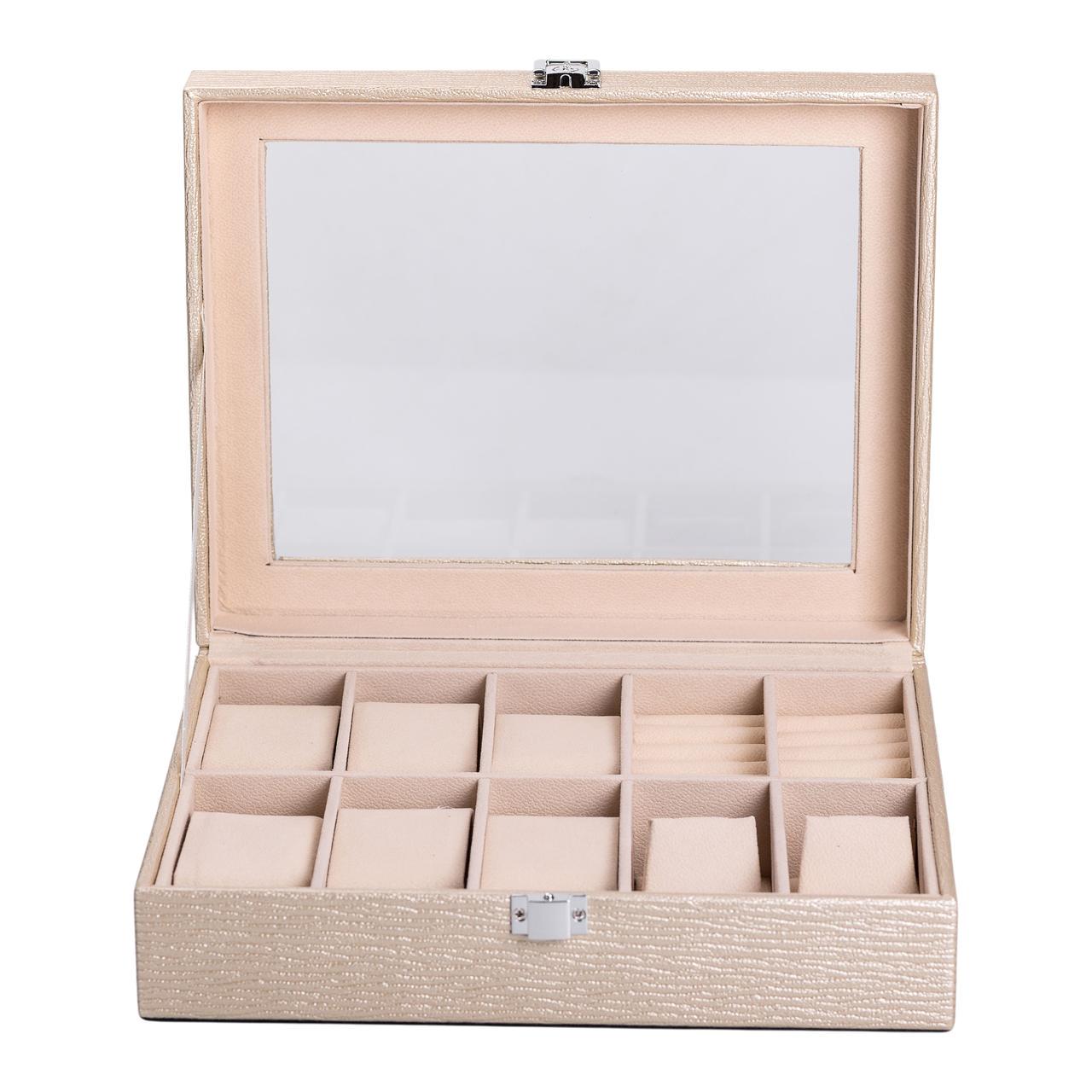 Шкатулка для украшений из эко кожи для ювелирных изделий 25,5x20x7,5 см (6665) Шкатулка для украшений из эко кожи для ювелирных изделий 25,5x20x7,5 см (6665)