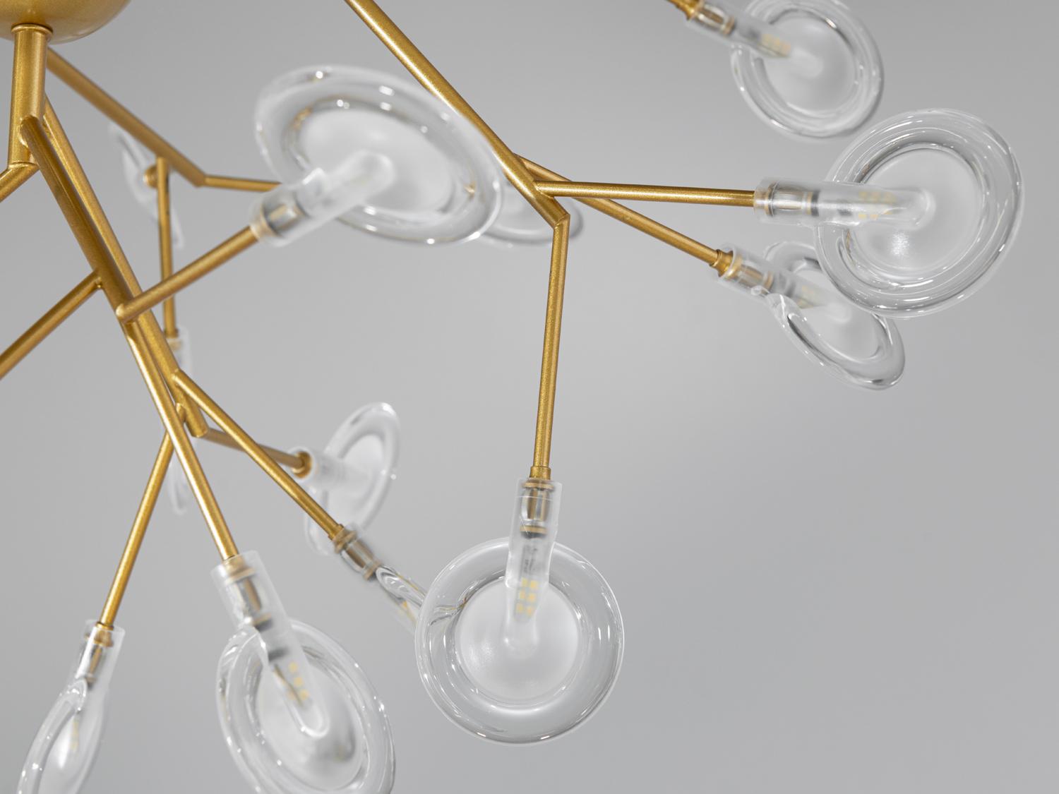 Люстра подвесная Светлячок 36 ламп Золотой сатин (887-36C GD) - фото 4 Люстра подвесная Светлячок 36 ламп Золотой сатин (887-36C GD) - фото 4