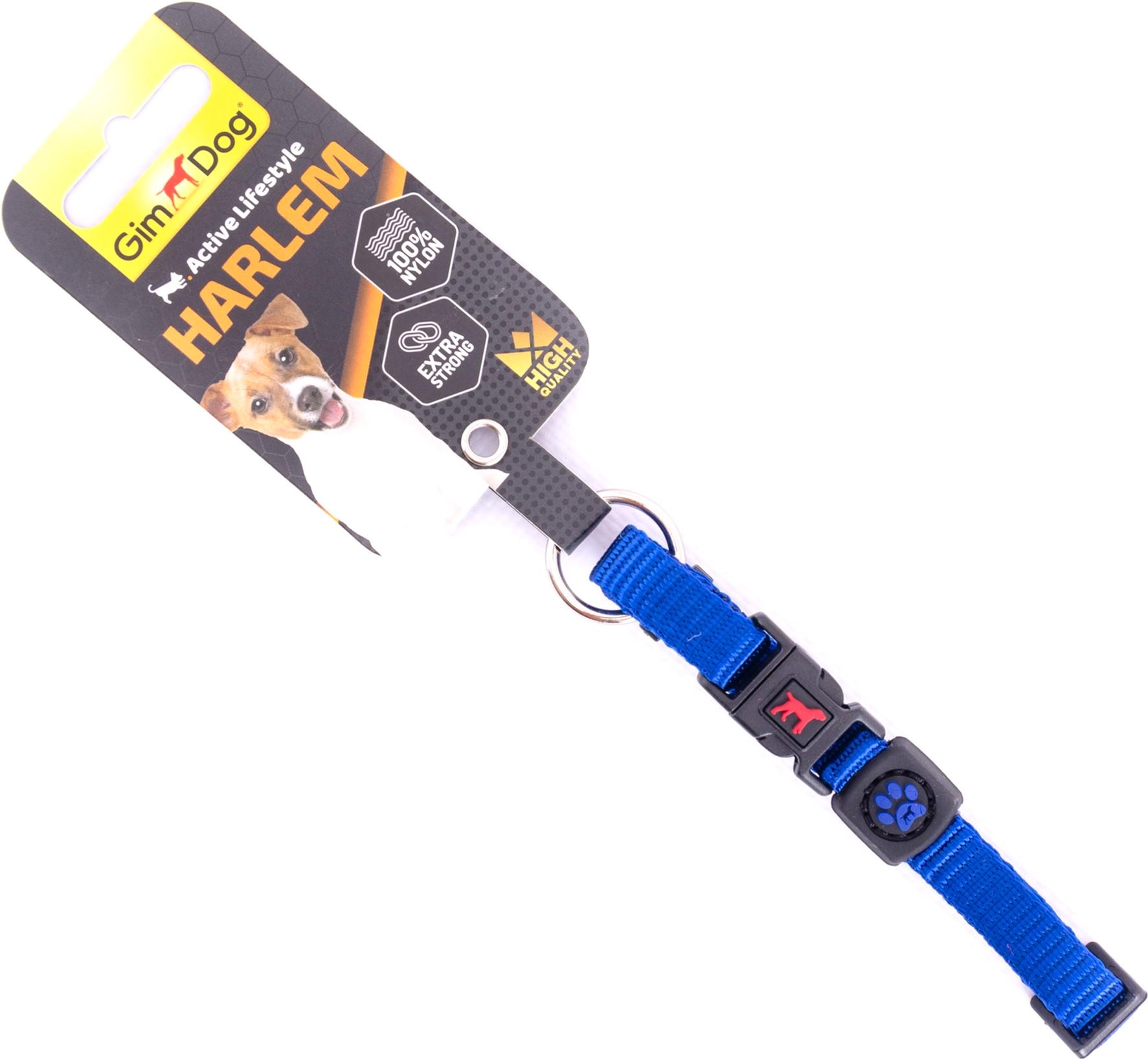 Нашийник для собак GimDog Harlem нейлон 10 мм 20-30 см Блакитний (8009632058580)
