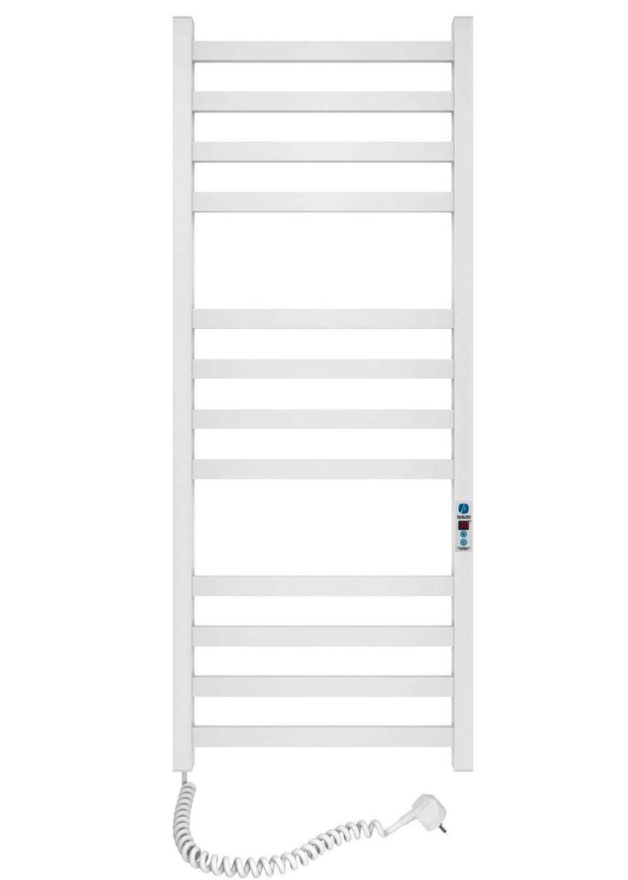 Полотенцесушитель электрический NAVIN Авангард левая Digital с таймером 480х1200 мм Белый