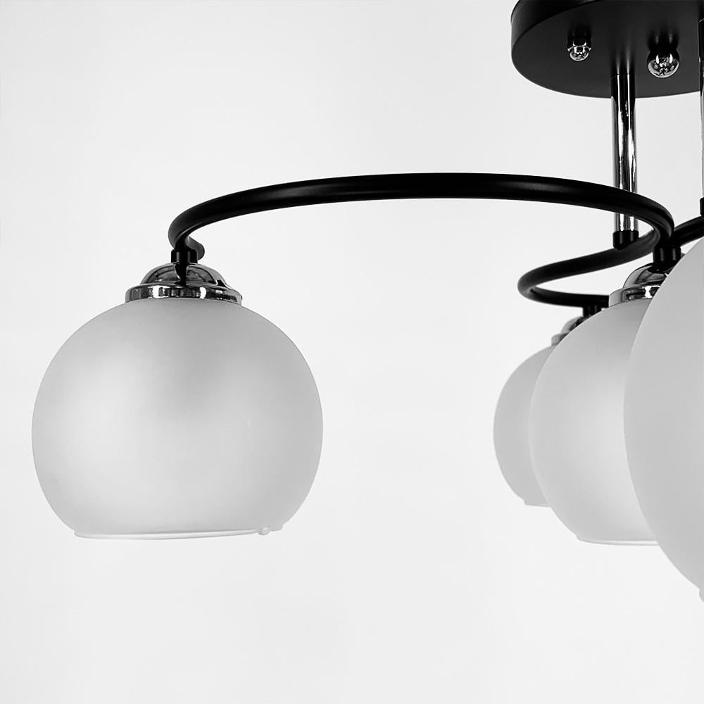 Люстра стельова на 5 плафонів Чорний (50568/5B) - фото 2 Люстра стельова на 5 плафонів Чорний (50568/5B) - фото 2