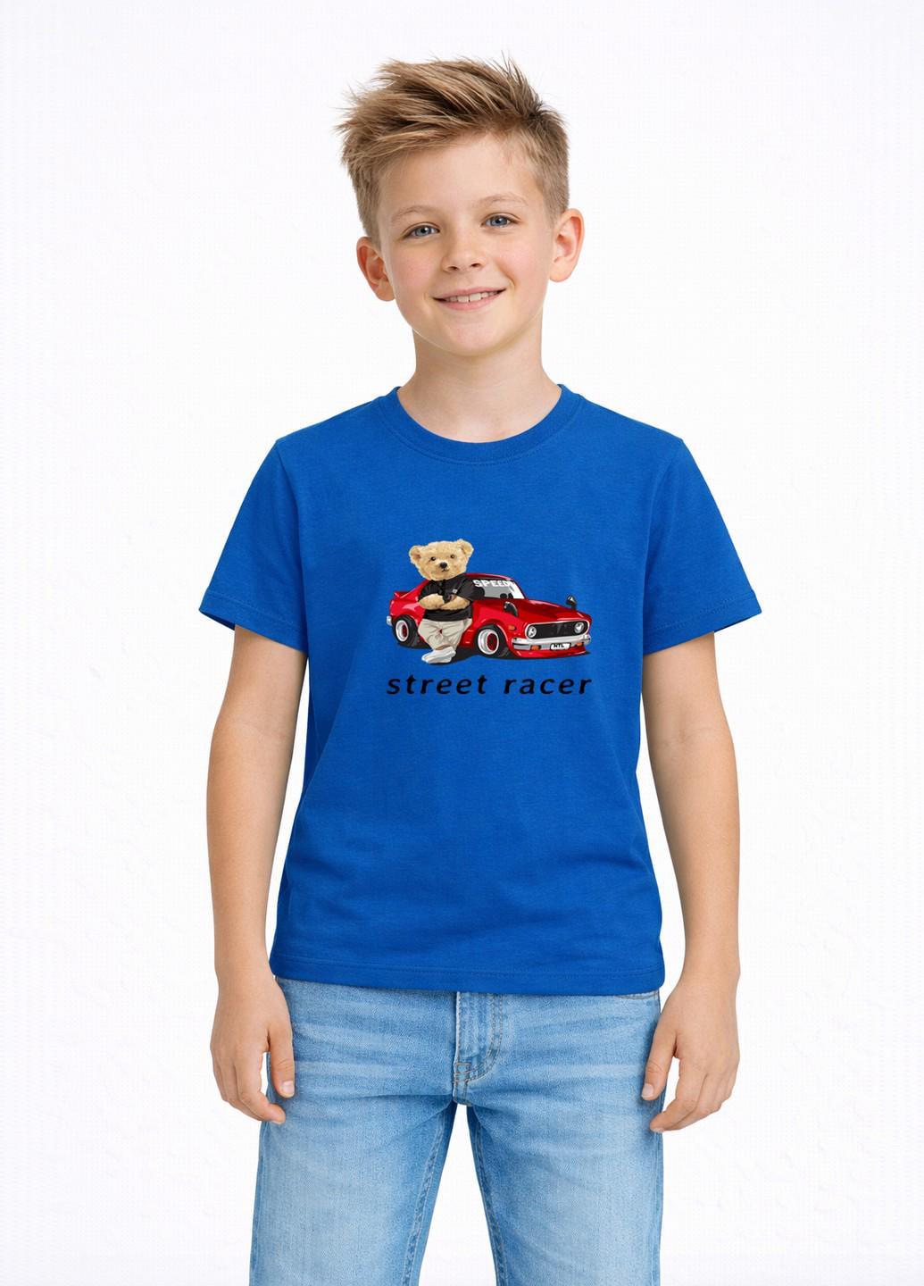 Футболка детская Наталюкс "Street racer" р. 34 122-128 см Синий (1238069405041)