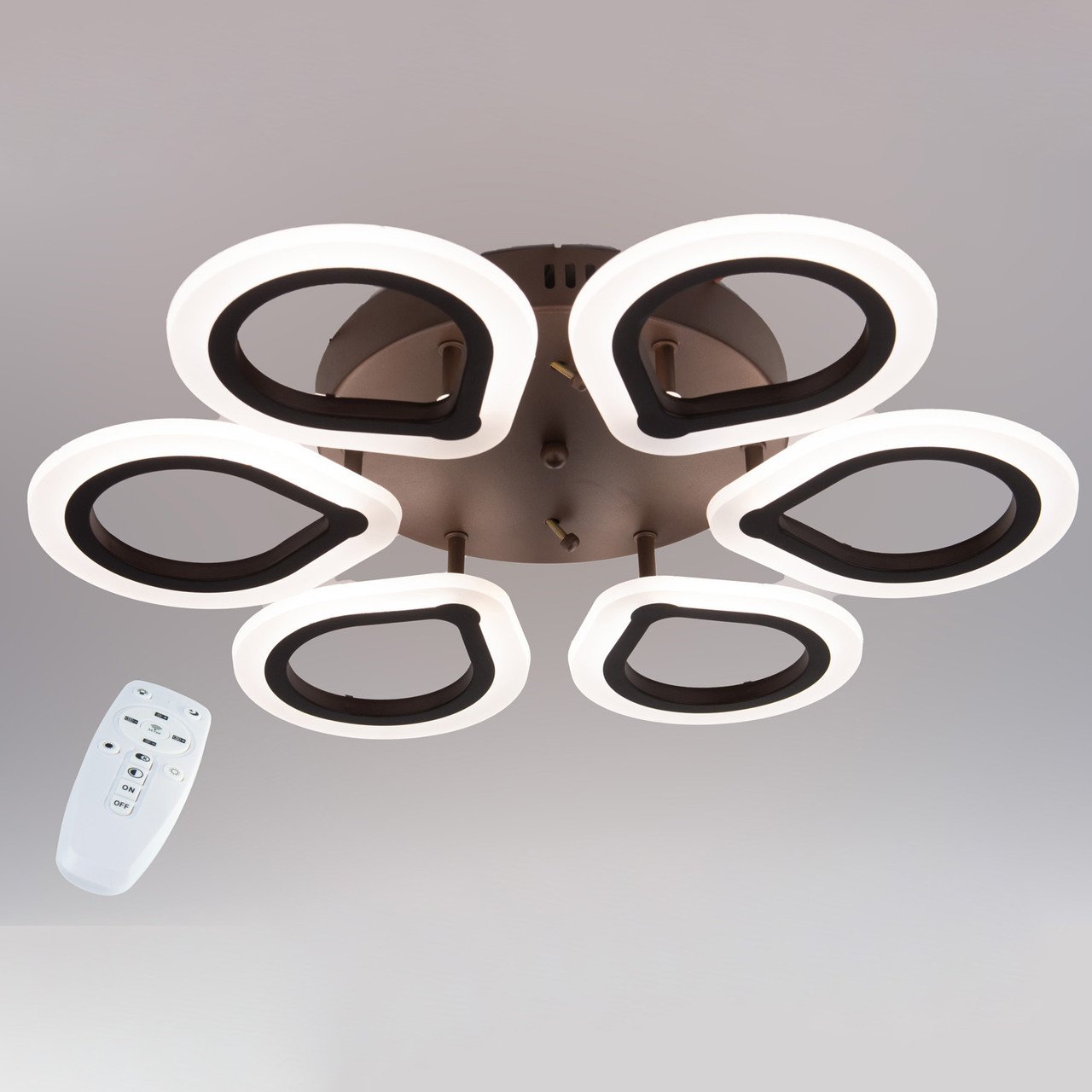 Люстра стельова Sunlight LED Коричневий (LI8839/6B)