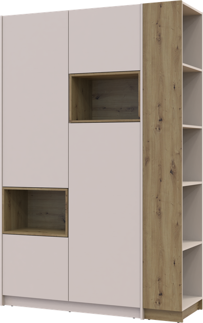 Шкаф двухдверный Дейл 143,2х52х220 см Кашемир/Дуб Артизан (26847539)