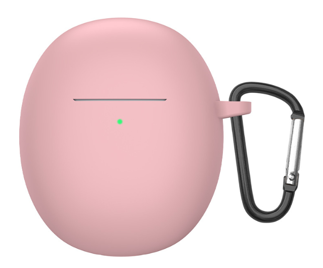 Чохол-накладка DK Silicone Candy Friendly з карабіном для Oppo Enco R Pink