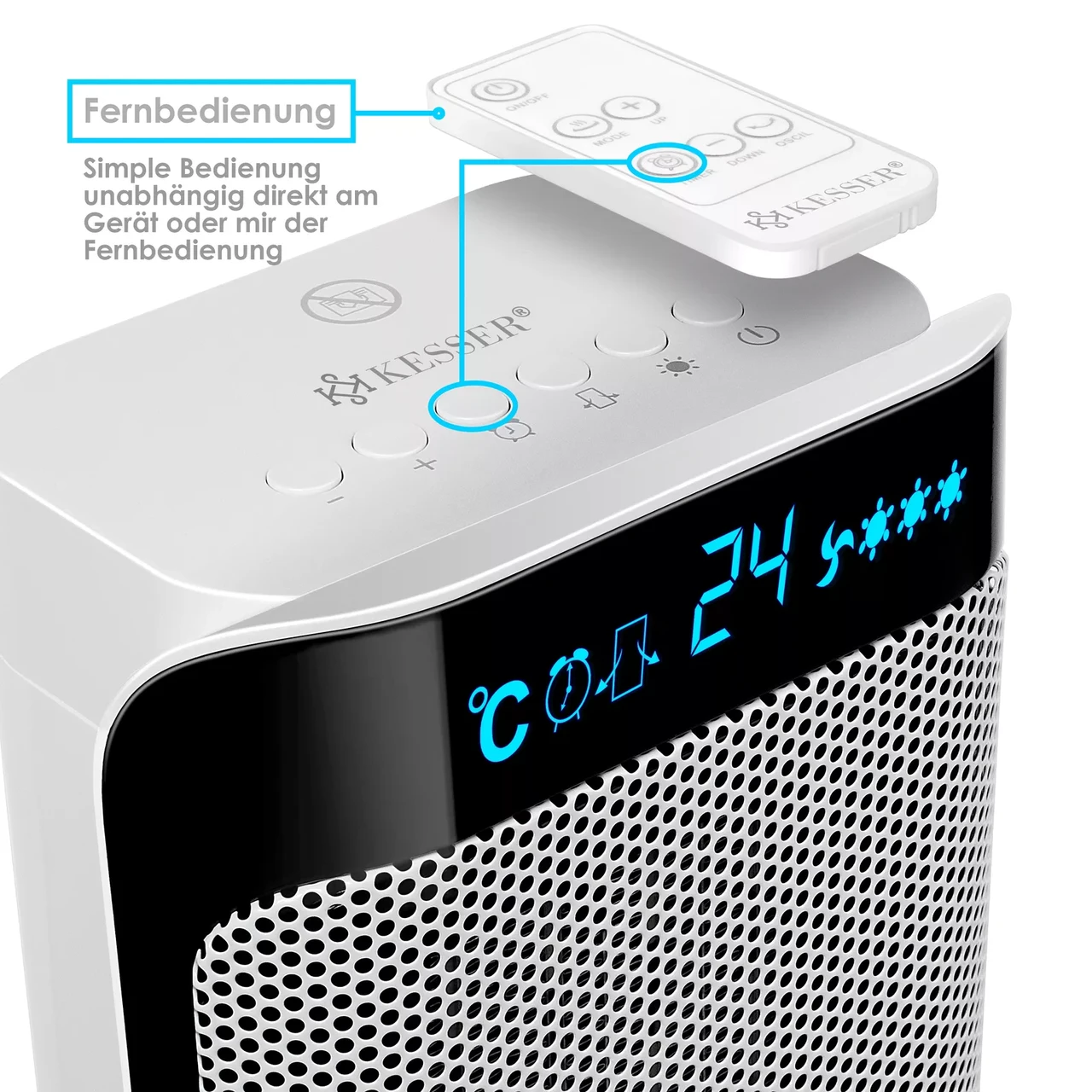 Тепловентилятор бытовой KESSER 2000 Вт - фото 5