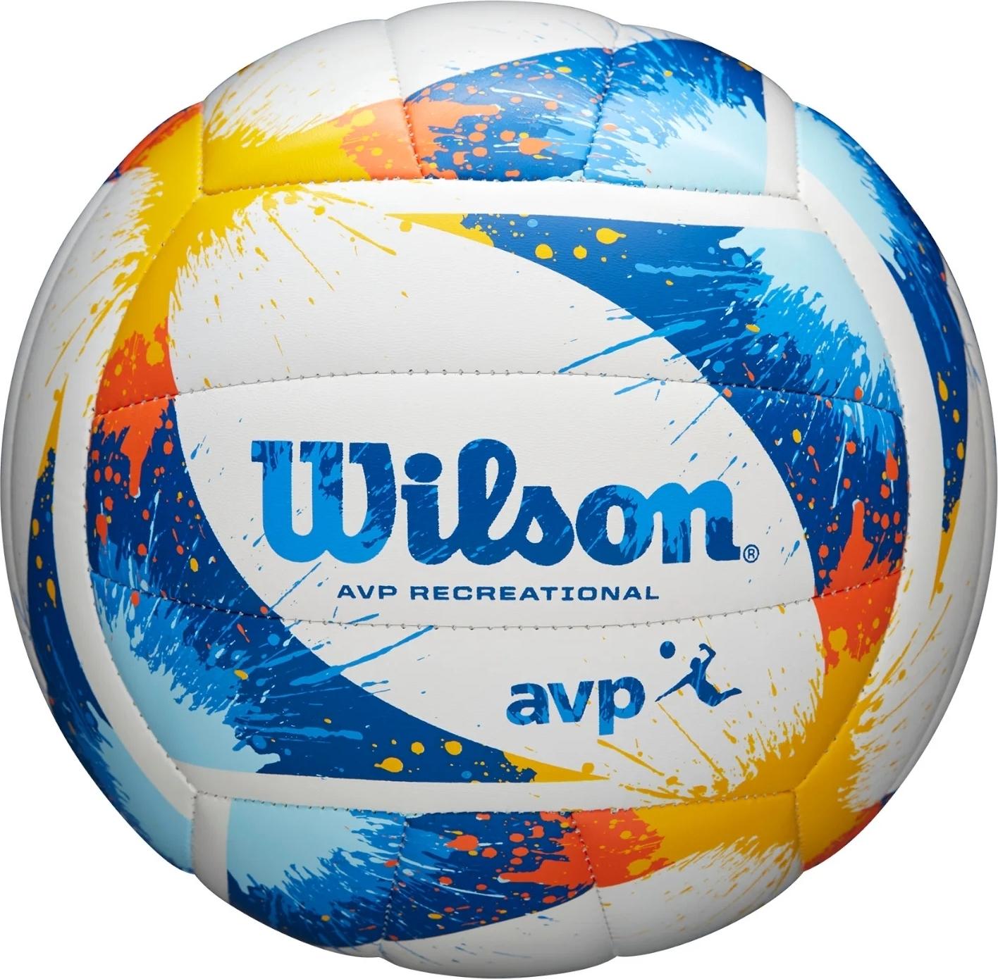 Мяч для пляжного волейбола Wilson AVP SPLATTER р. 5 Бело-оранжевый (WTH30120XB)
