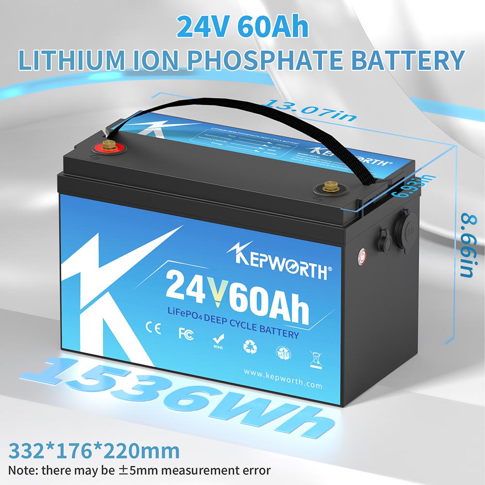 Аккумулятор Kepworth LiFePO4 24V 60Ah 1536W с зарядным устройством BMS (K24060332) - фото 4 Аккумулятор Kepworth LiFePO4 24V 60Ah 1536W с зарядным устройством BMS (K24060332) - фото 4