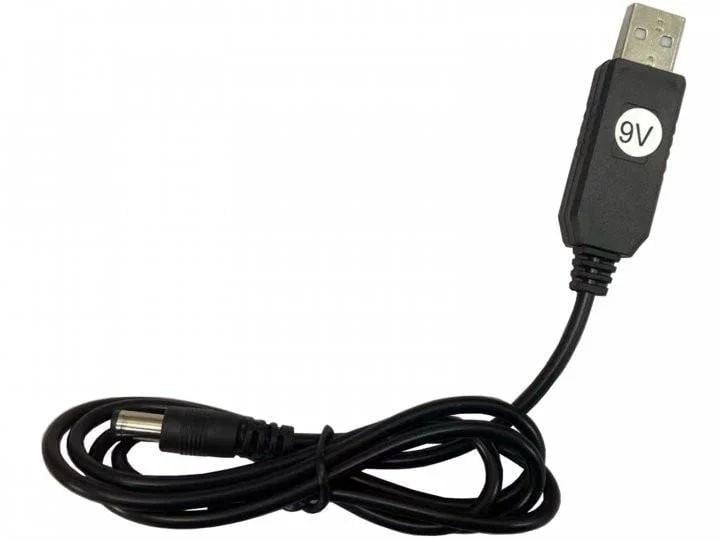 Кабель питания USB to DC 5 В 1 A 1 м 5,5х2,5 мм Черный