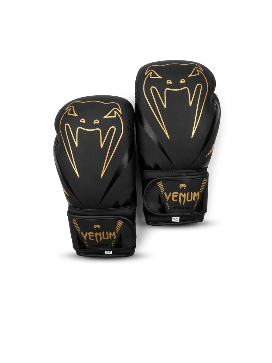 Перчатки боксерские Venum black 10 унций