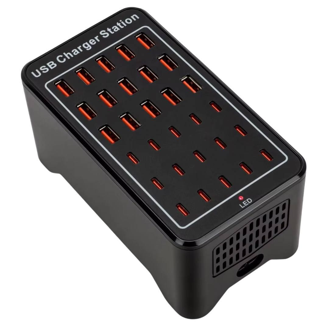 Зарядная станция на 30 портов USB Type-C Bodasan 150 Вт 20 A для смартфонов и планшетов (2467740418) Зарядная станция на 30 портов USB Type-C Bodasan 150 Вт 20 A для смартфонов и планшетов (2467740418)