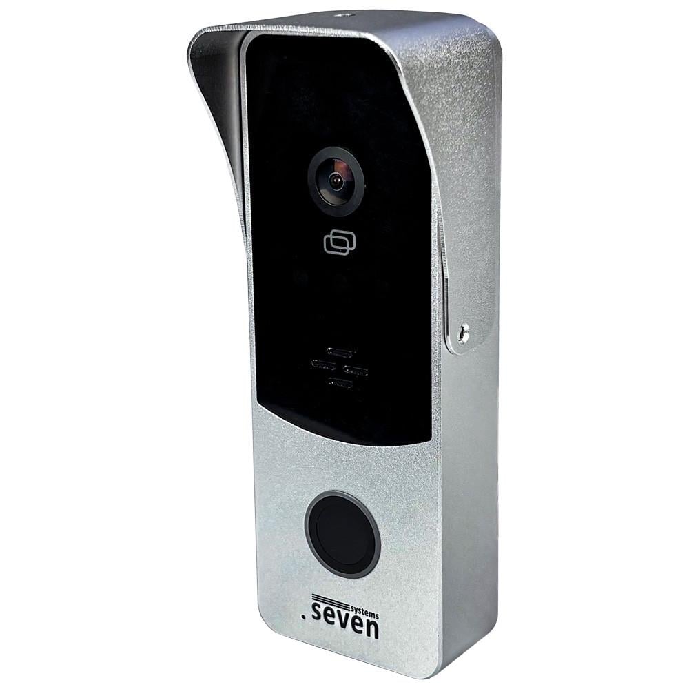 Виклична панель домофону SEVEN CP-7508 FHD з вбудованим контролером Silver (32626706)