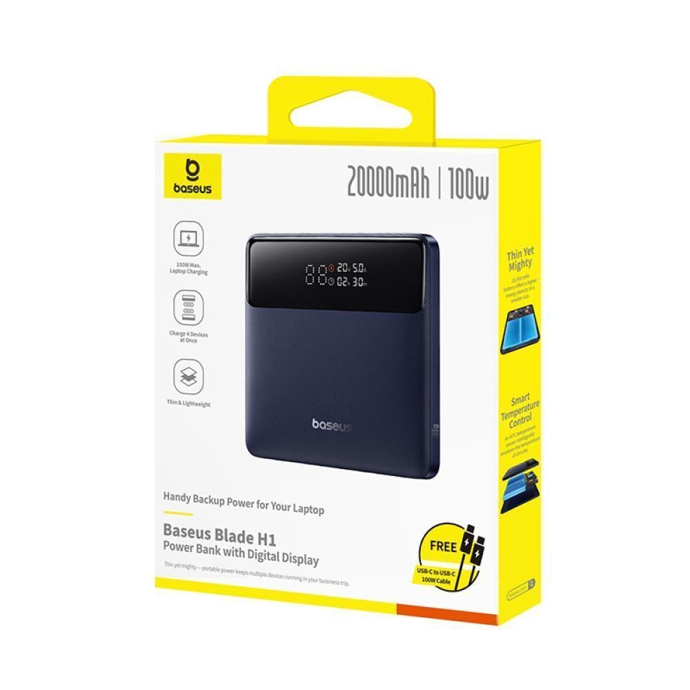 Повербанк BASEUS Blade Power Digital Display HD Edition 20000 mAh 100W 6A с технологией QC3.0+PD3.0