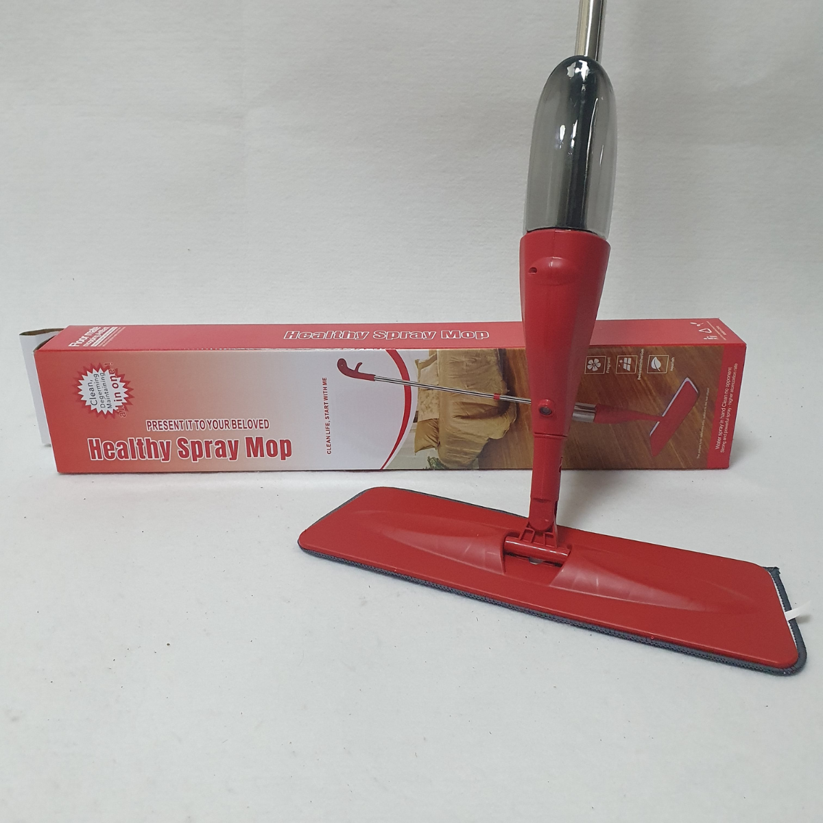 Швабра универсальная Health Spray Mob 3в1 с распылителем воды Красный (HS-401-Red) - фото 10 Швабра универсальная Health Spray Mob 3в1 с распылителем воды Красный (HS-401-Red) - фото 10