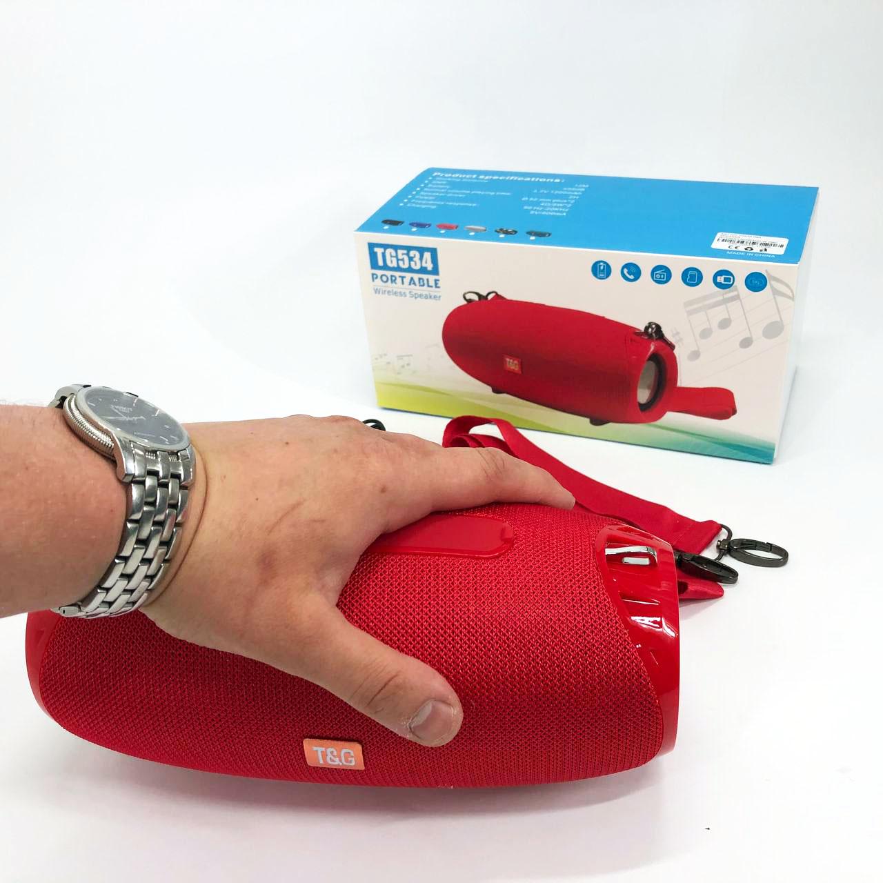 Портативная Bluetooth колонка TG534 SD IPX5 с ремешком Красный - фото 8 Портативная Bluetooth колонка TG534 SD IPX5 с ремешком Красный - фото 8