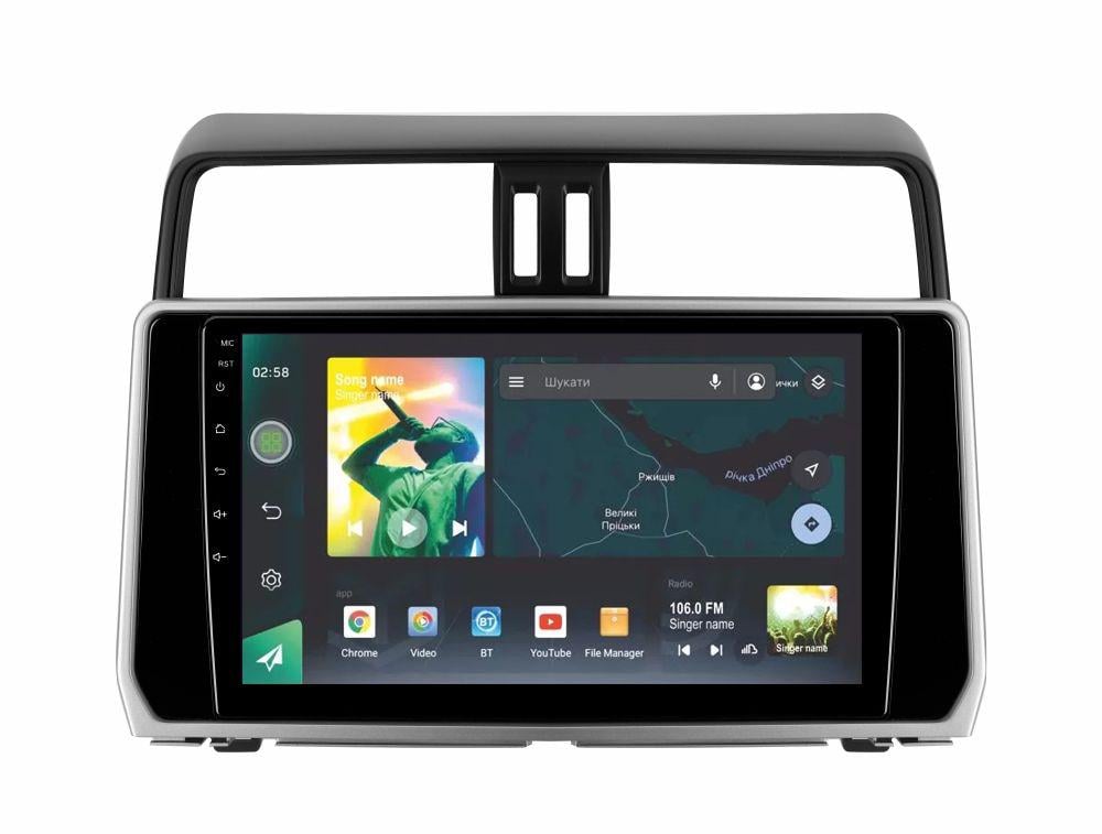 Магнитола штатная Sigma X10464 10 4/64 GB Toyota Land Cruiser Prado 150 2017-2018 10" (AR-72396)