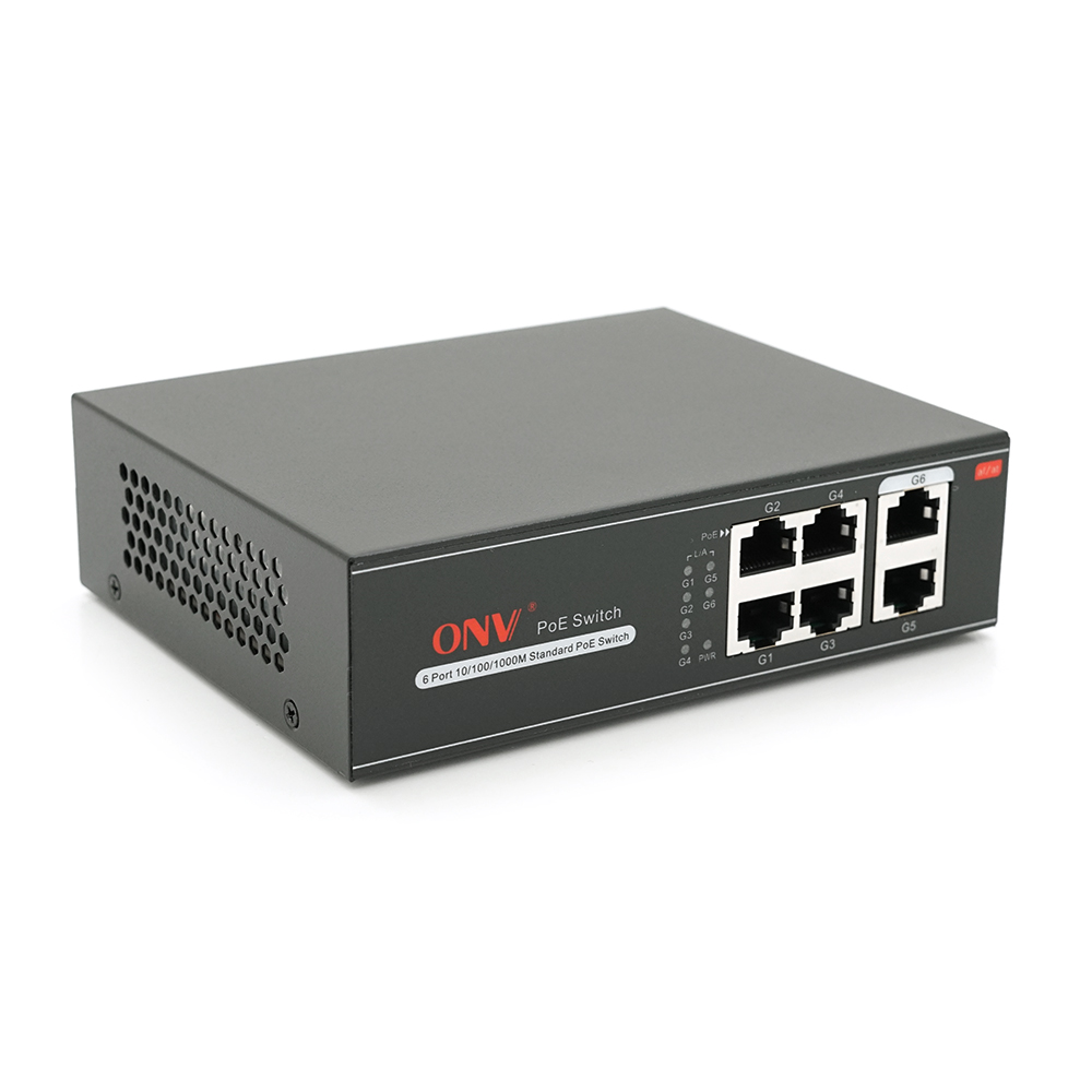 Комутатор PoE 4-портовий гігабітний ONV-H3064P 1000 Мбіт IEEE802,3af/at 65 Вт (YUT_V4208)