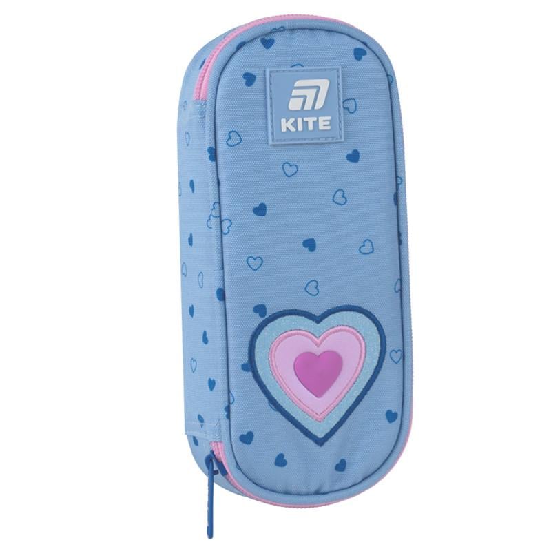 Пенал шкільний KITE Lovely 22x8,5x4,5 см Блакитний (K25-599-11)