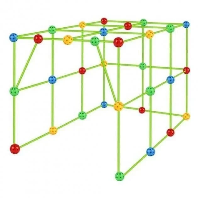 Конструктор Халабуда детский развивающий 51 палочка 36 шариков