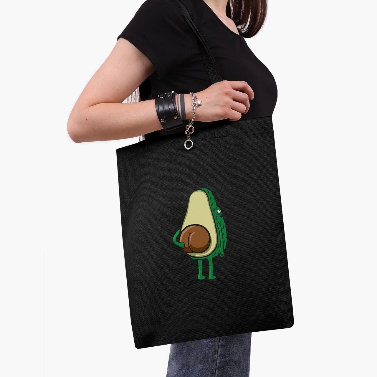 Эко сумка шоппер Avocado 41х35 см Черный (9227-2032-BK)