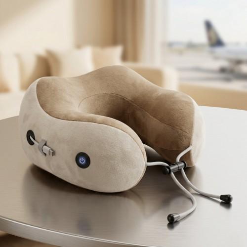 Массажная подушка аккумуляторная U-shaped Massage Pillow для шеи с подогревом (РН00311)