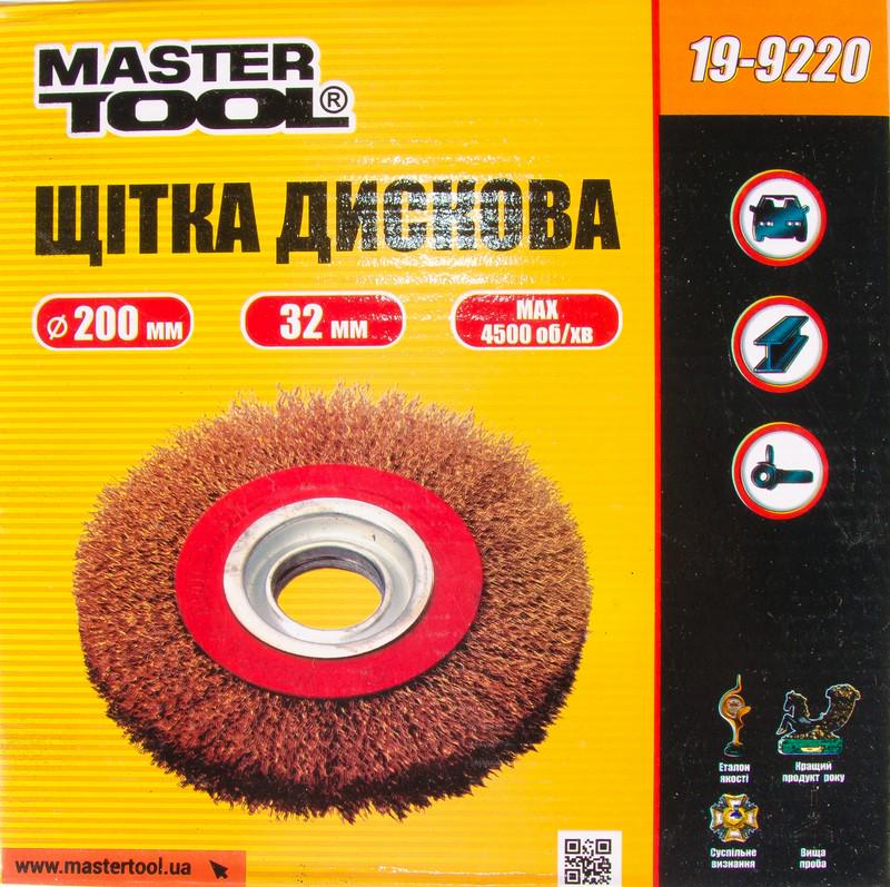 Щітка дискова Mastertool з латуньованого рифленого дроту 200х32 мм (19-9220) - фото 2