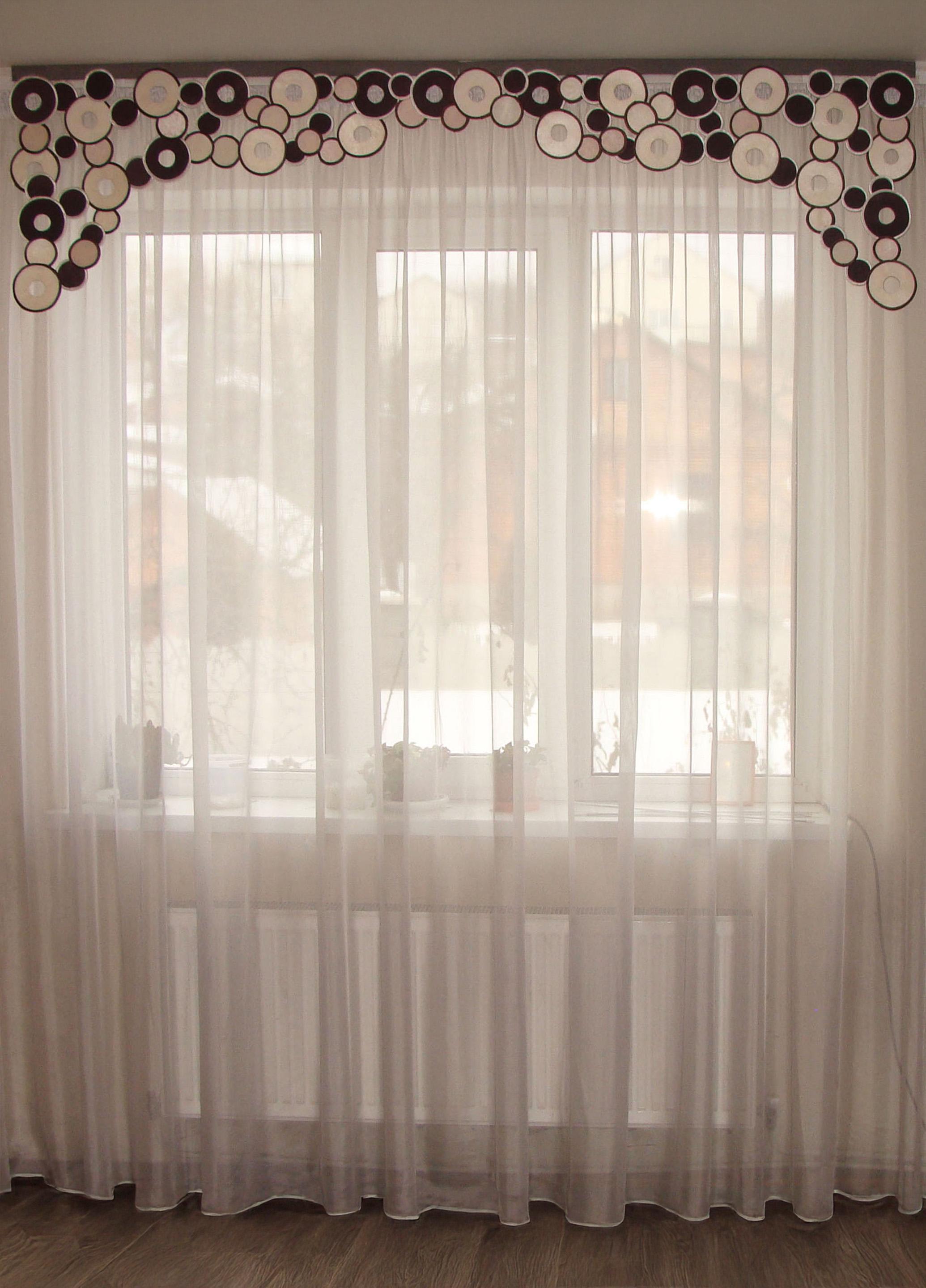 Ламбрекен жесткий Firanka Диско 2 м Шоколадно-молочный (5_7ж)