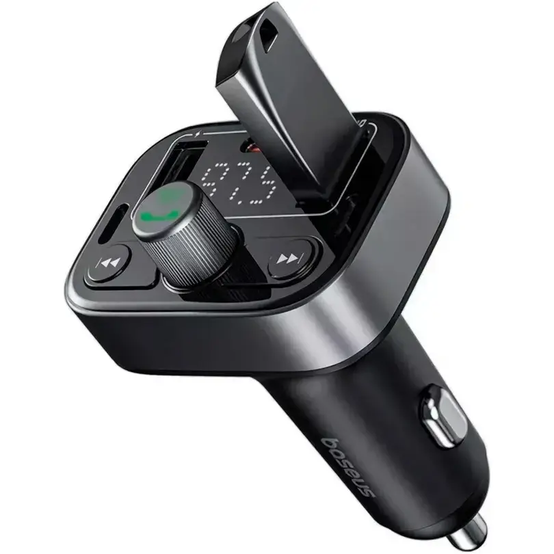 FM-трансмітер BASEUS S-09 Pro Series Car FM Transmitter C10762200113-00 Black - фото 3