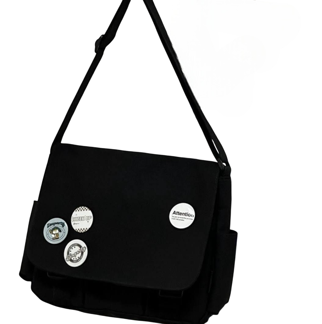 Сумка для девочки для школы/института с карманами Черный (А532) Сумка для девочки для школы/института с карманами Черный (А532)