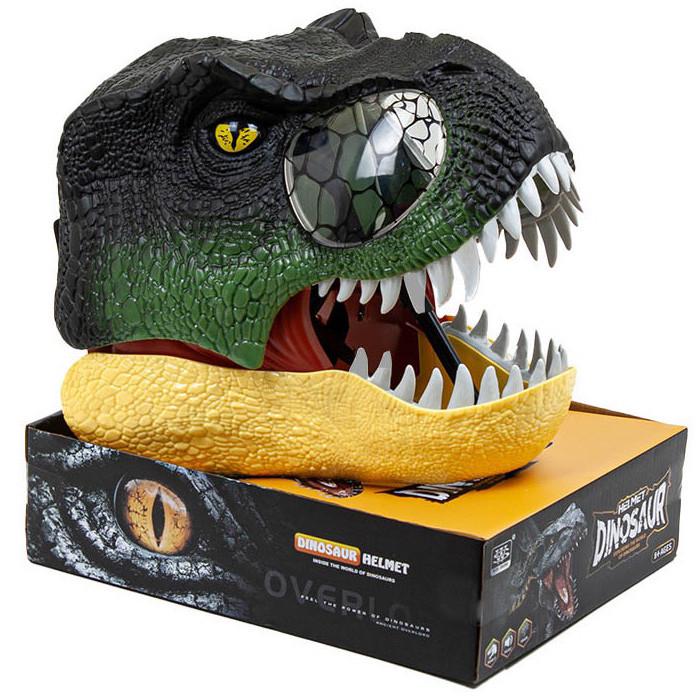 Игрушечная детская маска Голова Динозавра с открывающимся ртом и звуками пластиковая (30569607)