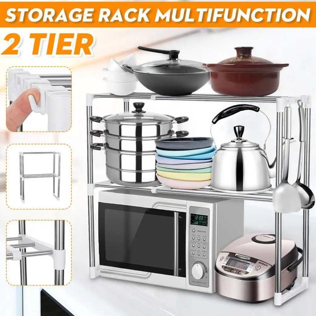 Полиця-стелаж для мікрохвильової печі 2 ярусу (RD-9050) - фото 4 Полиця-стелаж для мікрохвильової печі 2 ярусу (RD-9050) - фото 4