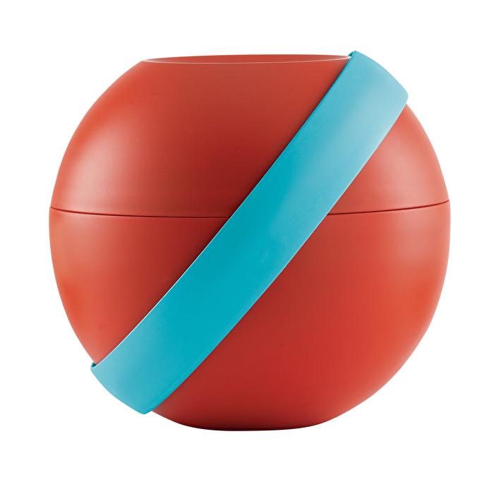 Ланч бокс для салата Guzzini с аккумулятором холода и столовыми приборами Красный (100101164)