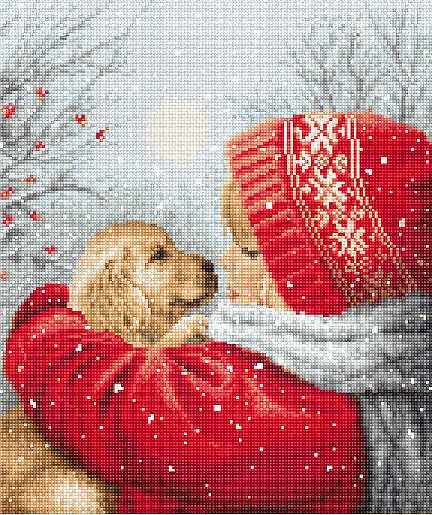 Набор для вышивки крестиком L8019 Christmas hugs Letistitch