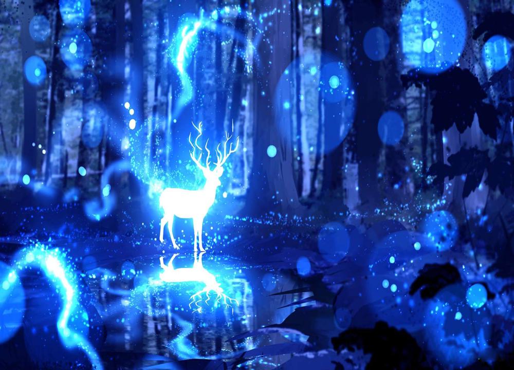 Алмазная мозаика Призрачный олень DIY-BL19906 полная выкладка 25x30 см (27022)