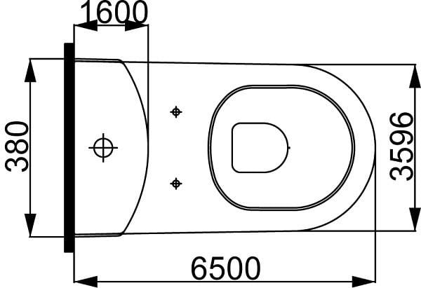 Унитаз напольный VIBA AUVA керамический Белый (C15307) - фото 5 Унитаз напольный VIBA AUVA керамический Белый (C15307) - фото 5