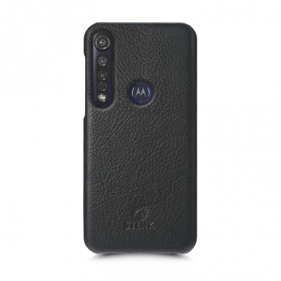 Кожаная накладка Stenk Cover для Motorola Moto G8 Plus Черный (69325)