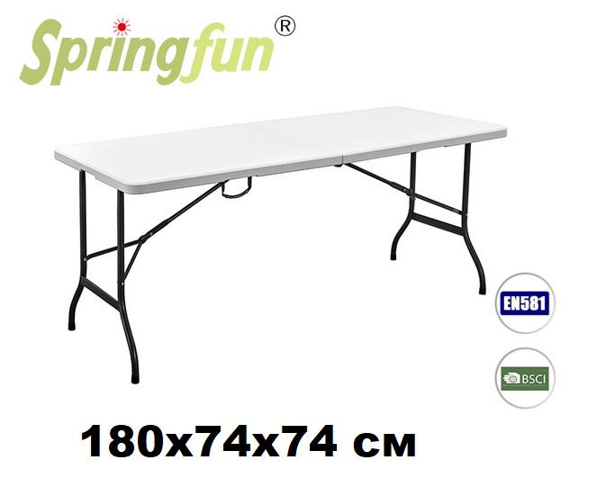 Стол складной SpringFun zk-180B 180x74x74 см Белый - фото 6